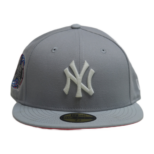 Yankees Grey x Jae Tips Hot Pink UV Exclusive 59FIFTY Fitted Hat Pink Undervisor  🌺