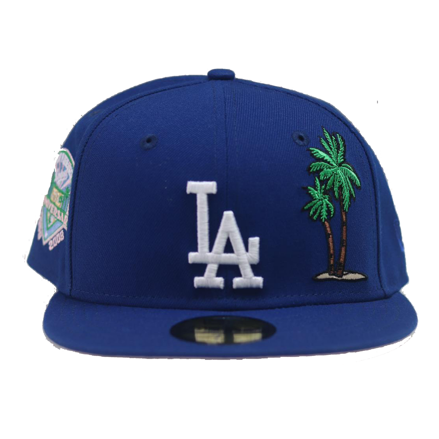 Los Angeles Dodgers Royal Blue Palm Tree Exclusive 59FIFTY Fitted Cap Pink Undervisor 🏝