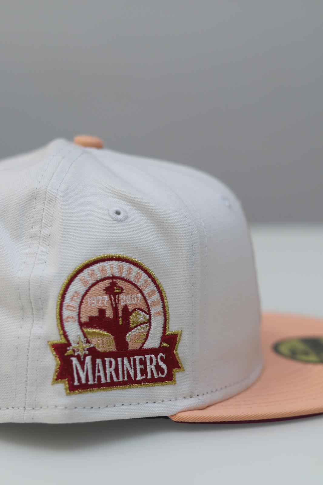 Seattle Mariners Two Tone "HATCLUB" Exclusive 59FIFTY Satin Burgundy Undervisor