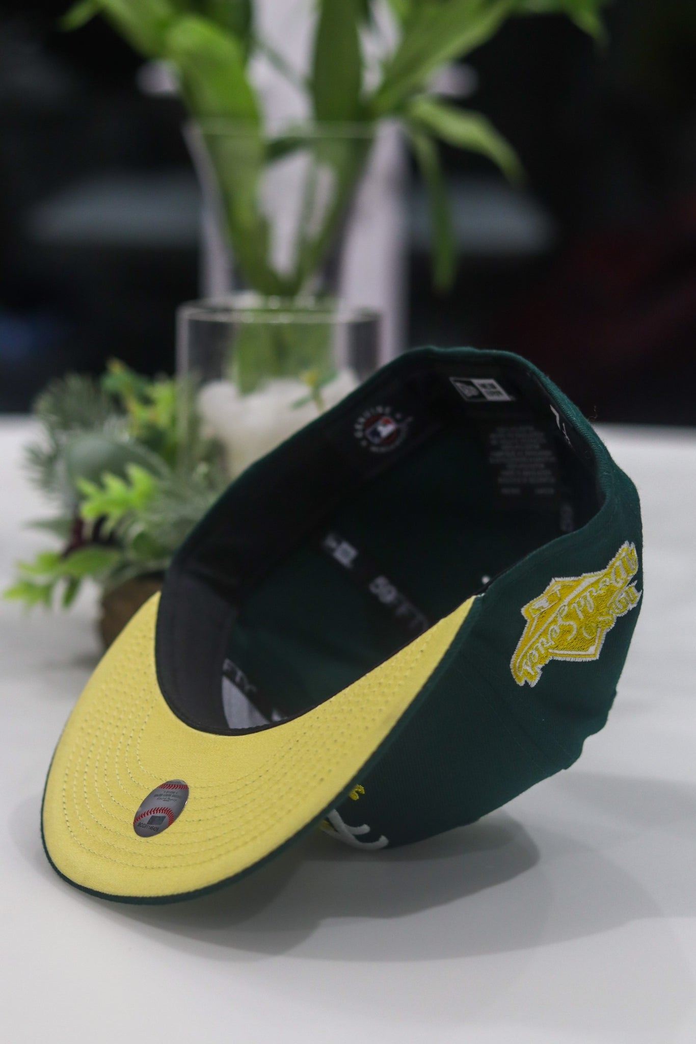 Oakland Athletics Bloom 59FIFTY Fitted Hat Yellow Undervisor