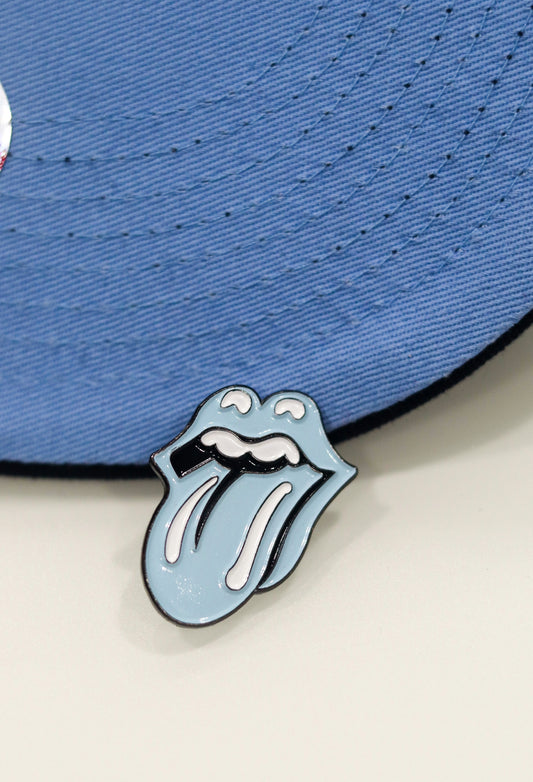 Sky Blue Rolling Stones Pin