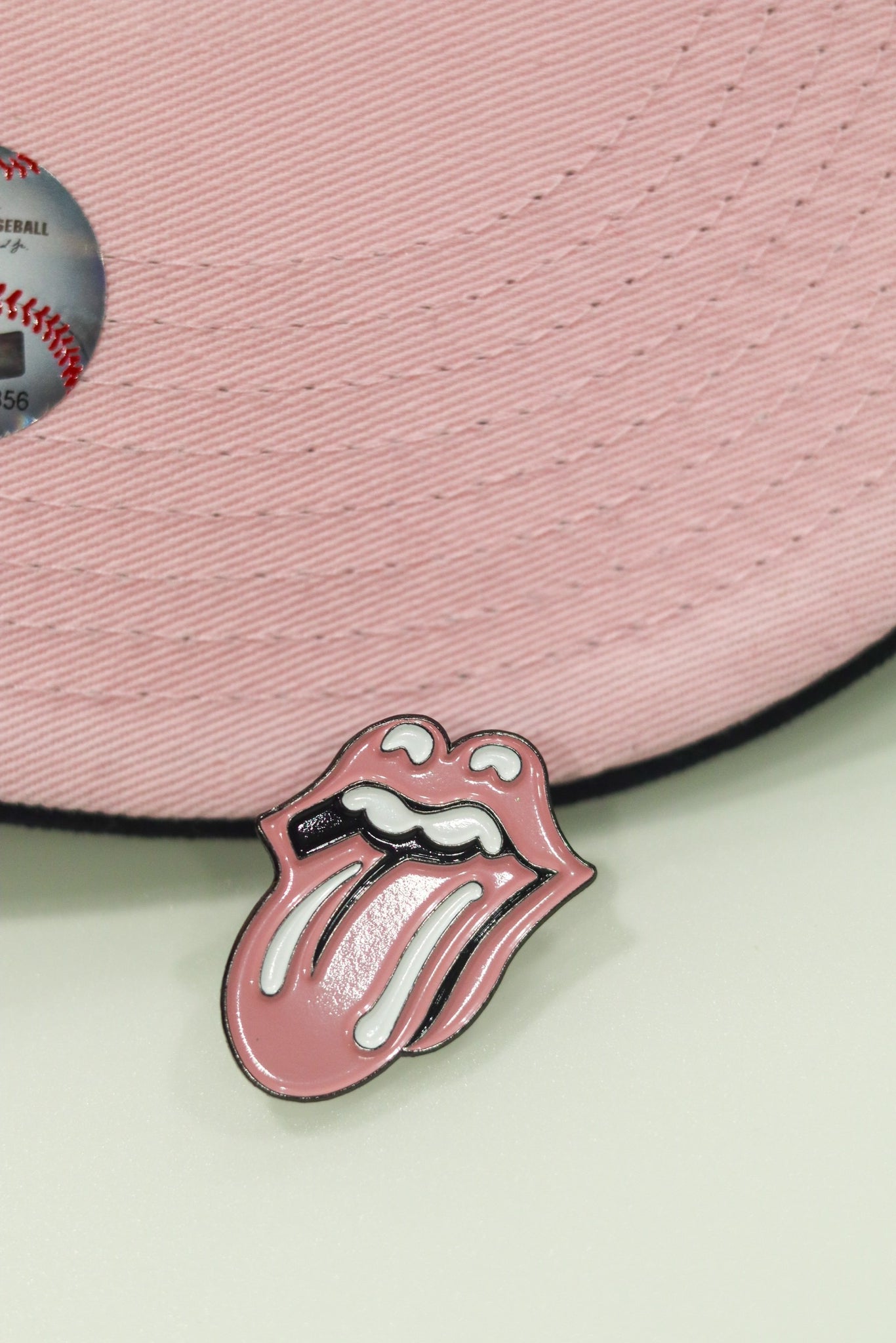 Pink Rolling Stones Pin