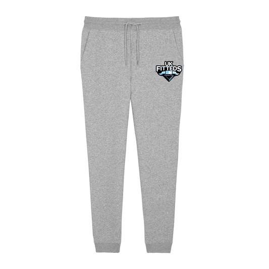 UKFitteds S1 Track Bottoms Grey/Sky Blue Colourway