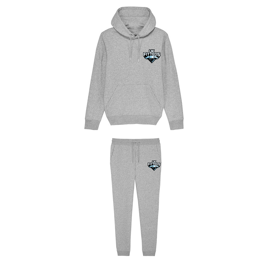 UKFitteds S1 Tracksuit Full Set Grey/Sky Blue Colourway