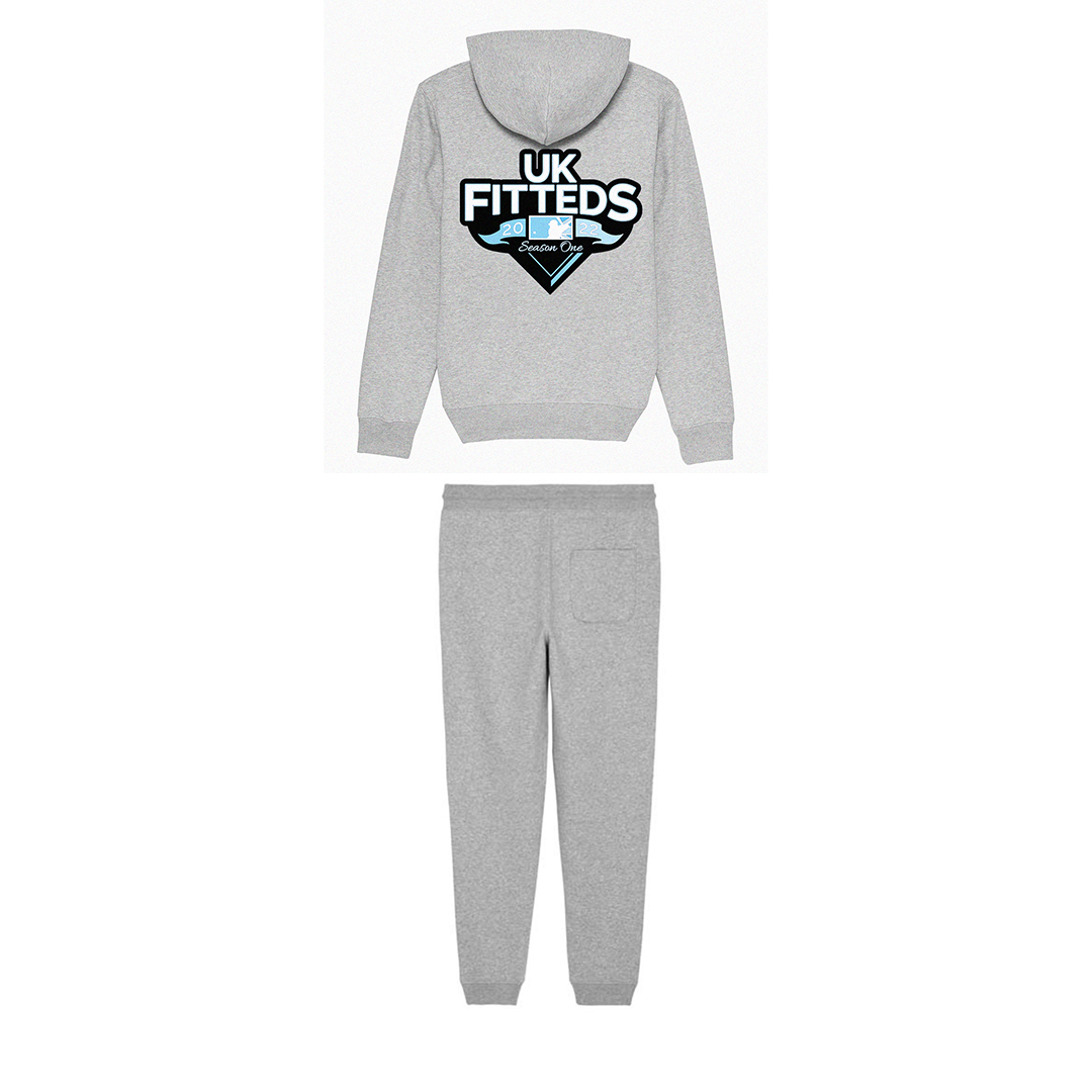 UKFitteds S1 Tracksuit Full Set Grey/Sky Blue Colourway