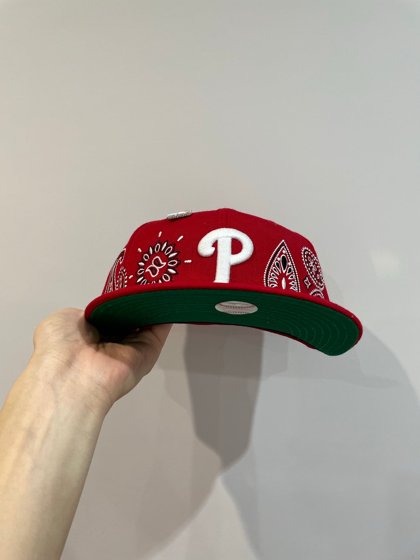 PHILADELPHIA PHILLIES RED ALL OVER PAISLEY 59FIFTY FITTED