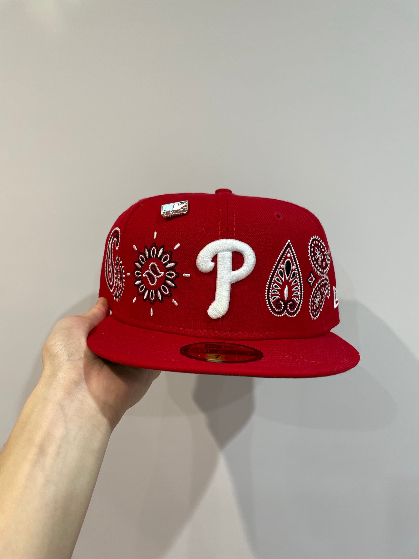 PHILADELPHIA PHILLIES RED ALL OVER PAISLEY 59FIFTY FITTED